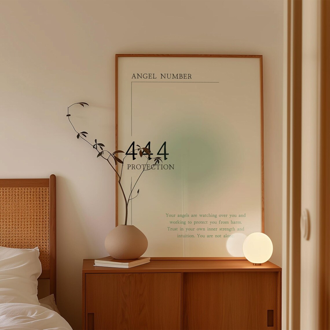 Angel Number 444 Minimalist Spiritual Poster - Image 3