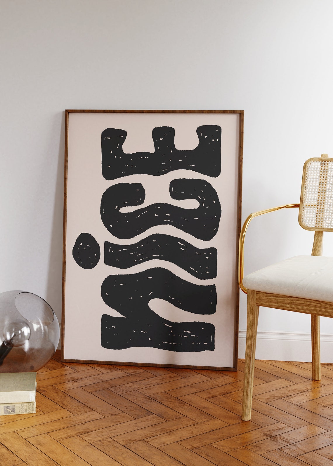 Nice Wavy Black Bold Typography Minimal Positive Quote Art Poster - Image 2