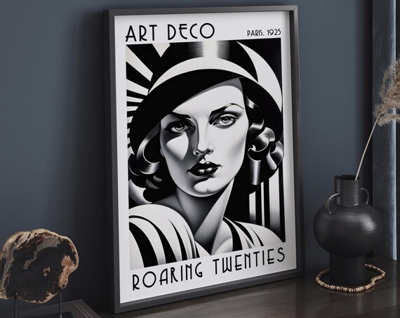 Art Deco Paris 1925 Roaring Twenties Cloche Hat Woman Poster