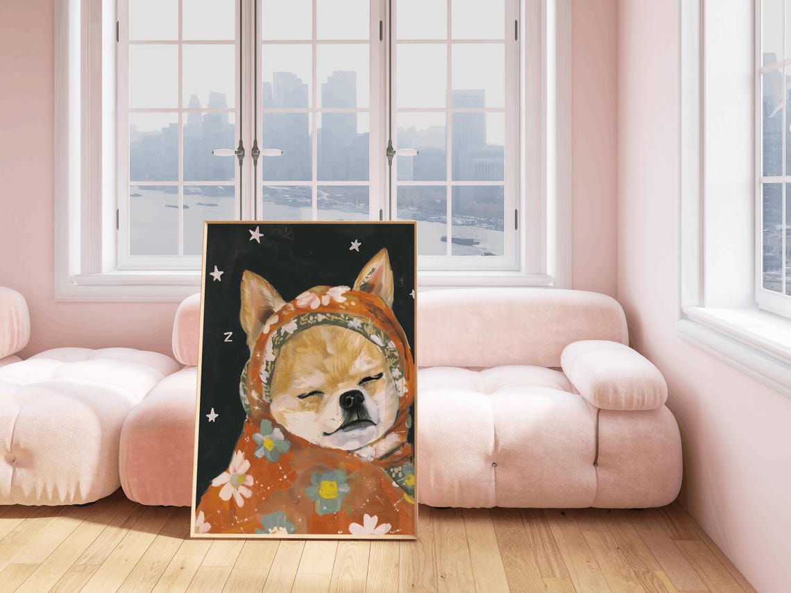 Babushka Chihuahua Print Chihuahua Dog Nursery Wall Art Puppy Dog Painting Giftful Chihuahua Chihuahua Lovers Chihuahua Doglover