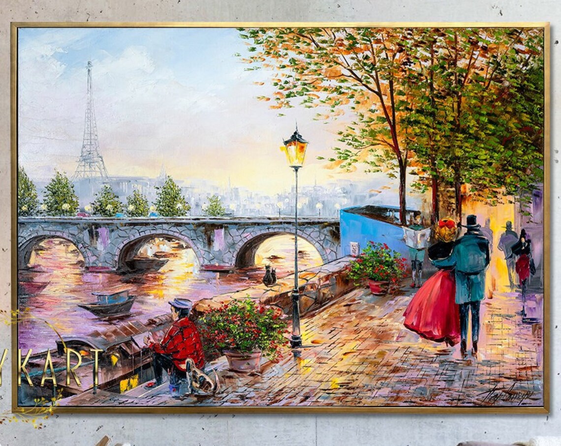 Night In Paris, Eiffel Tower Parisian Travel Poster - Image 3