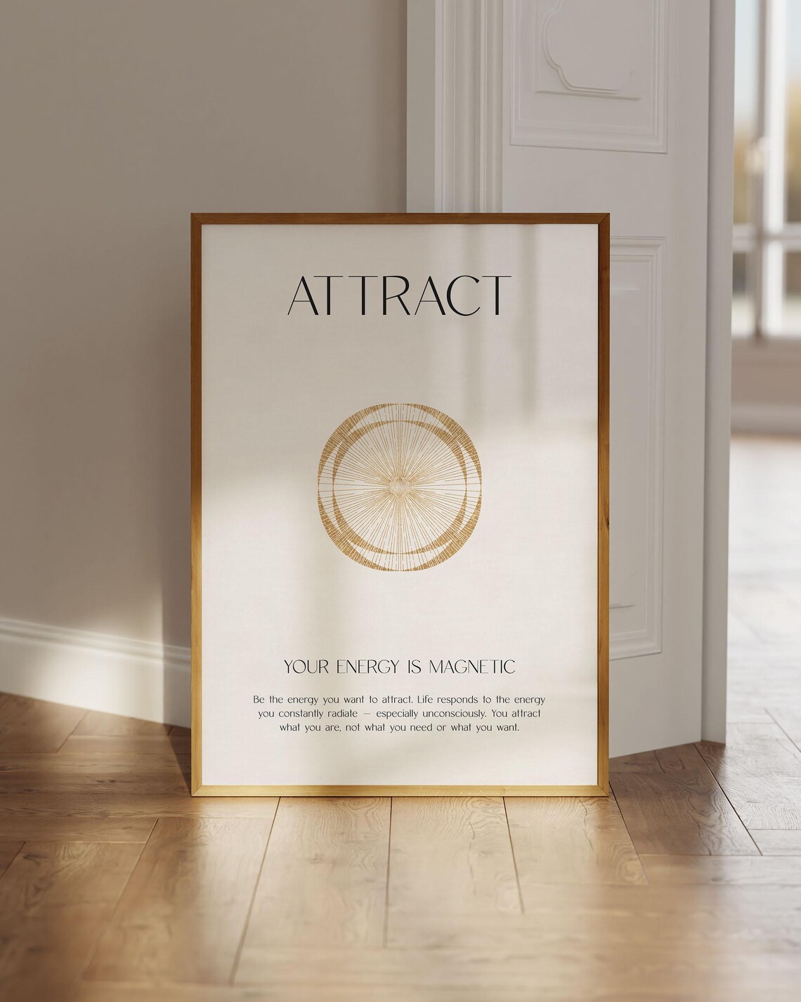 I Dont Chase Attract Yoga Quote Art Print