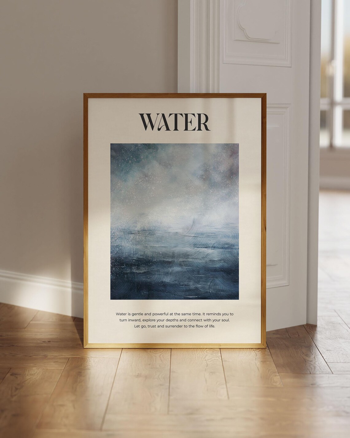 Water Element Inspirational Poster, Spiritual Wall Art