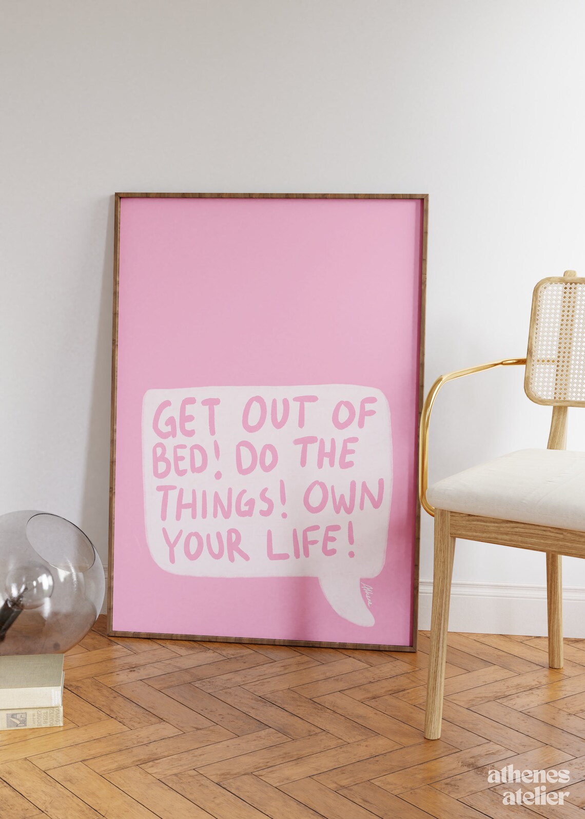 Get Out Of Bed Do The Things Bedroom Wall Art