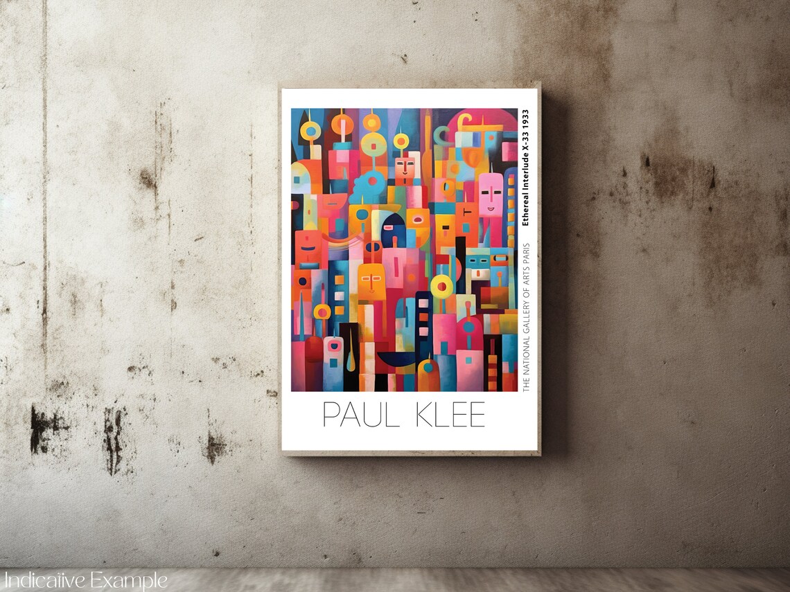 Paul Klee Ethereal Interlude X-33 1933 Colorful City Art Poster - Image 2