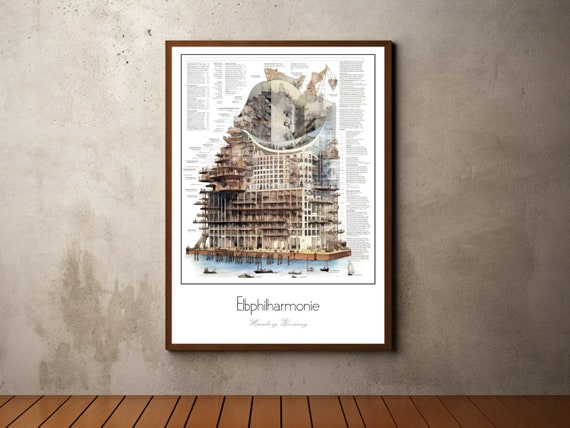 Elbphilharmonie Print Elbphilharmonie Poster Travel Print Poster Elbphilharmonie Hamburg Herzog De Meuron Print Architecture Poster
