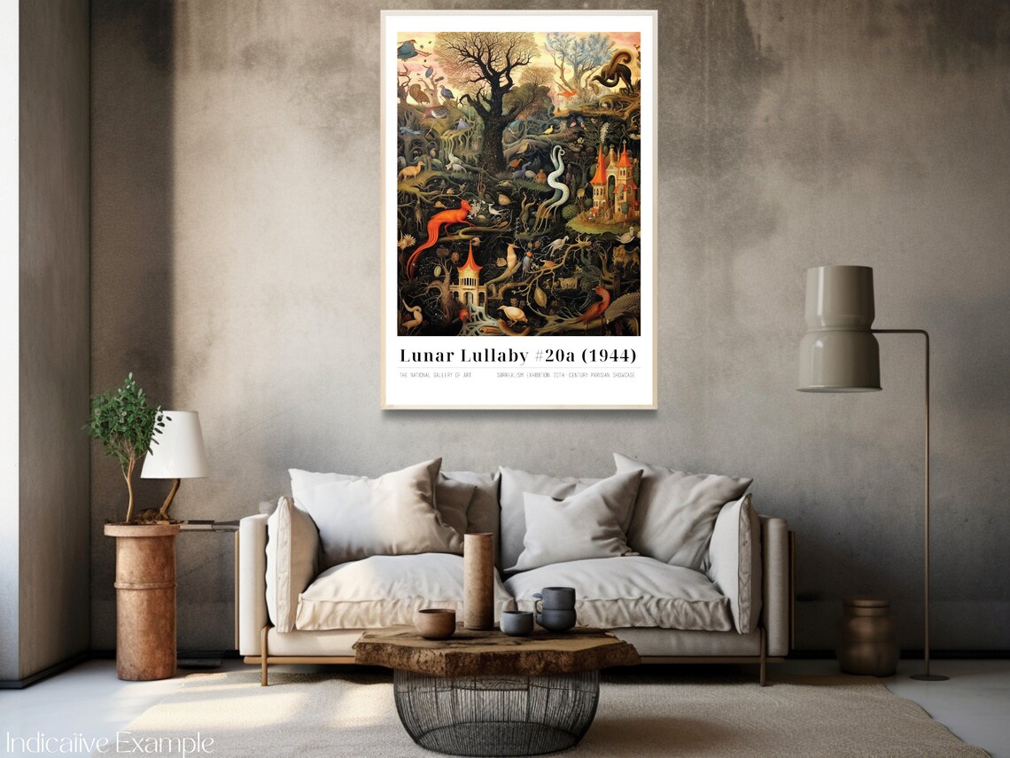 Mystic Forest of Lunar Lullaby Dark Castle Surrealism Poster - Image 3