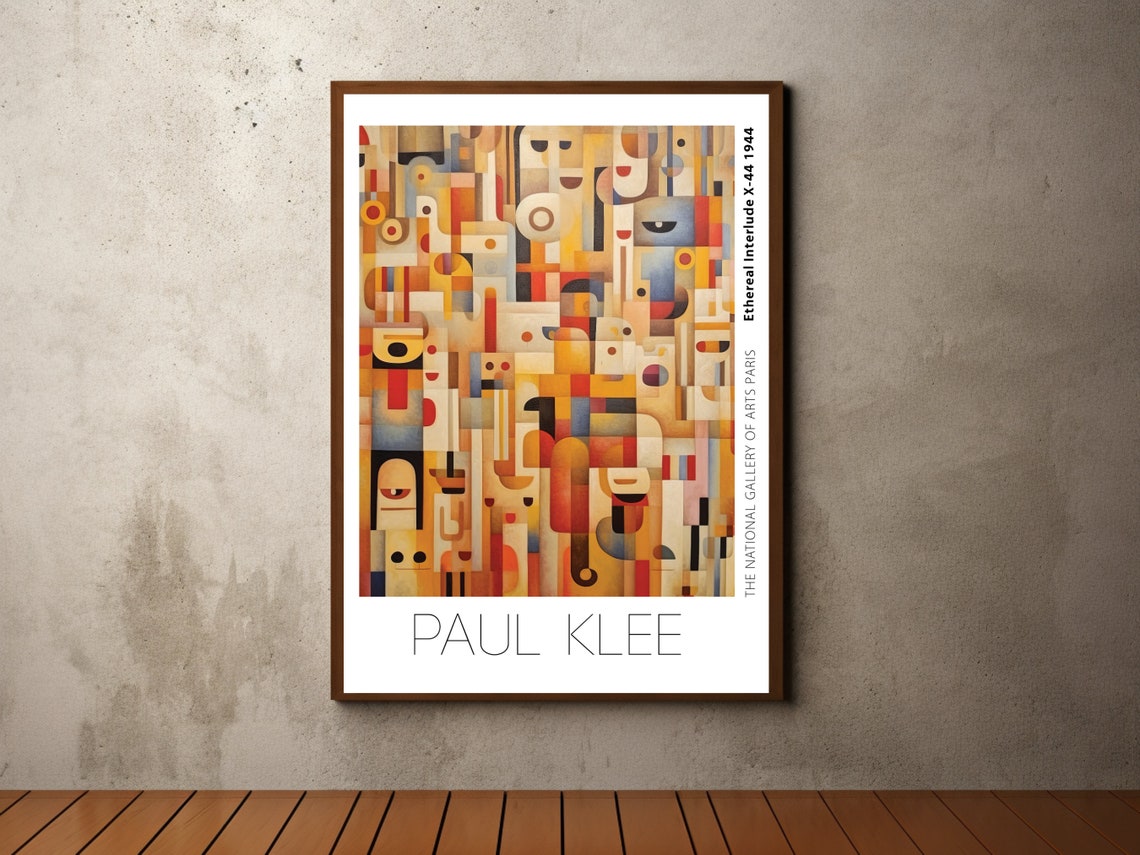 Paul Klee Ethereal Interlude X-44 1944 Warm Abstract Art Poster
