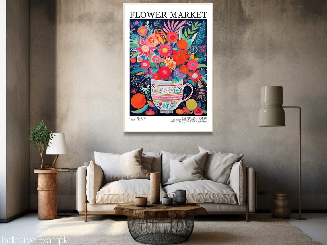 Flower Market Poster Flower Market Print Botanical Wall Art Exhibition Posters Prints Henri Matisse Vintage Flowers Floral Painting - Image 3