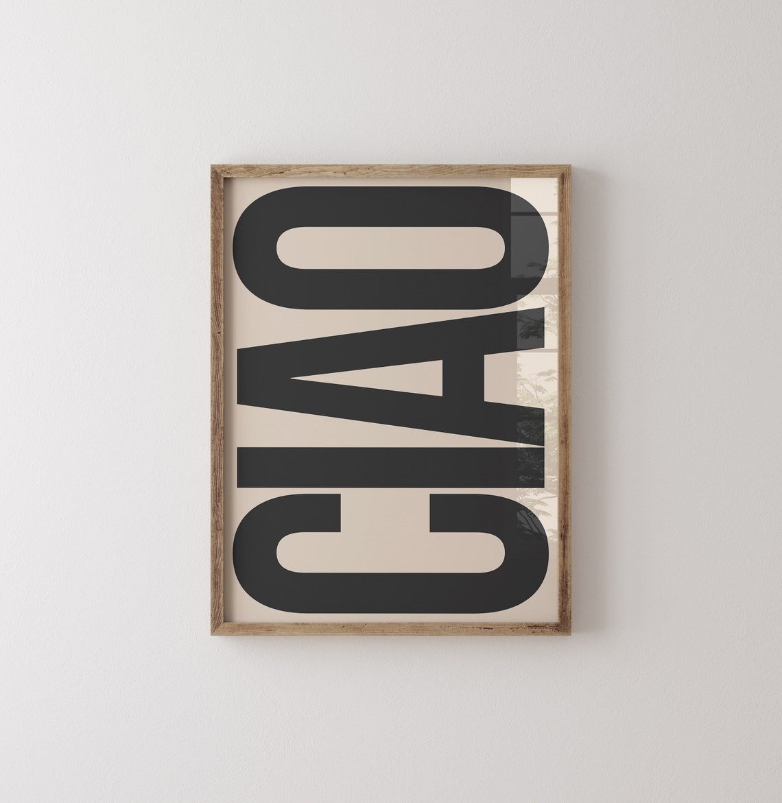 Ciao Bold Black Minimalist Italian Typography Statement Poster - Image 3