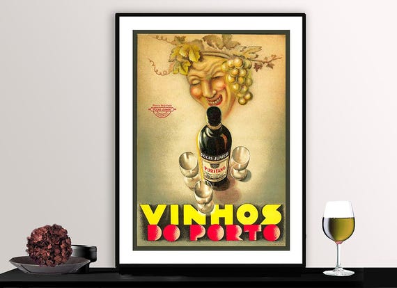 Vinhos De Porto Vintage Fooddrink Poster Beverage Art Gift Idea Wall Decor