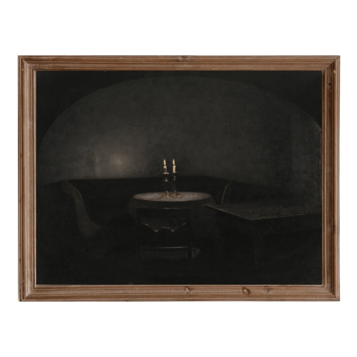 Dark Academia Print Goth Home Decor Vintage Moody Wall Art Artificial Light With Candles Dark Academia Decor Art