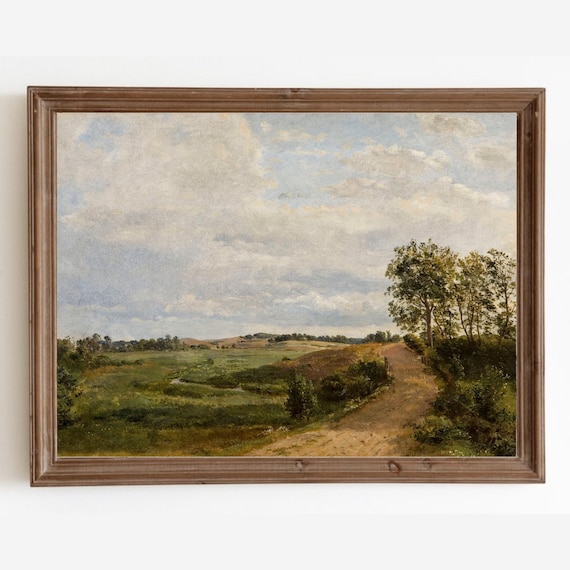 Country Landscape Vintage Farmhouse Poster Print