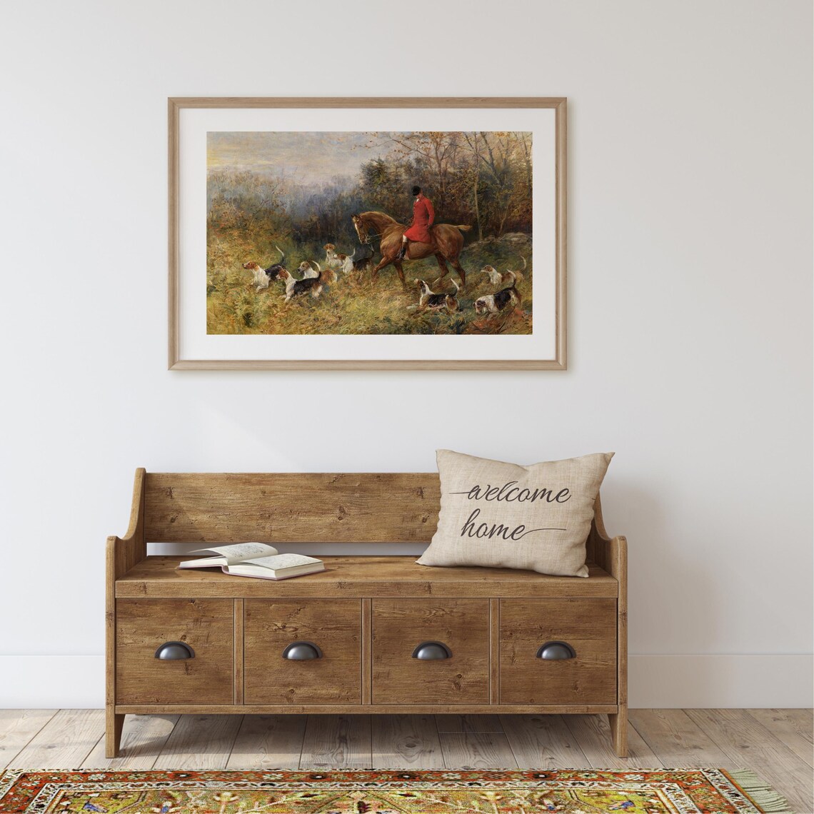 Vintage Equestrian Horse Painting, Rustic Farmhouse Decor - Image 2