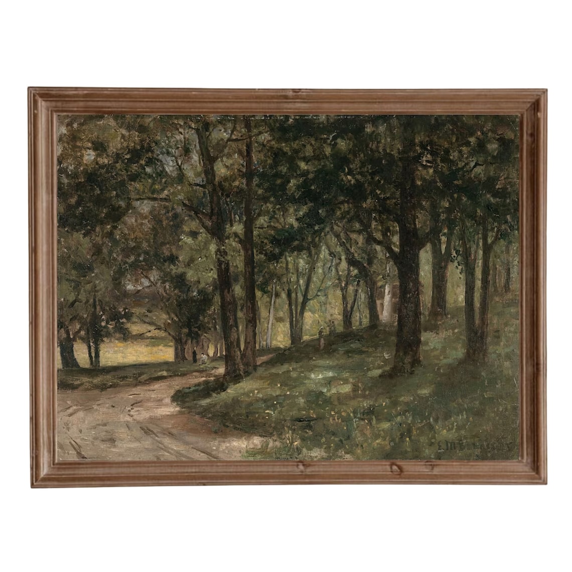 Rustic Forest Vintage Landscape Wall Art Print