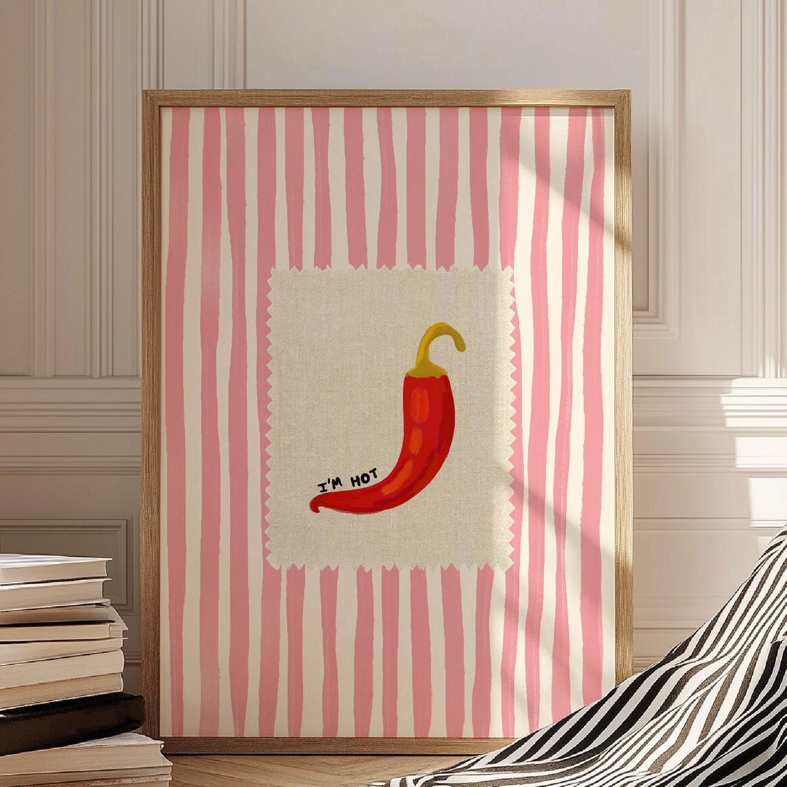 Chili Pepper Kitchen Retro Art Print