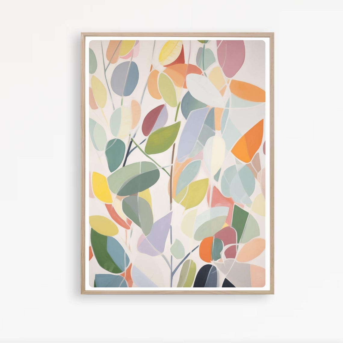 Eucalyptus Leaves Print Colorful Watercolor Australian Gum Painting Botanical Wall Art Giclee - Image 4