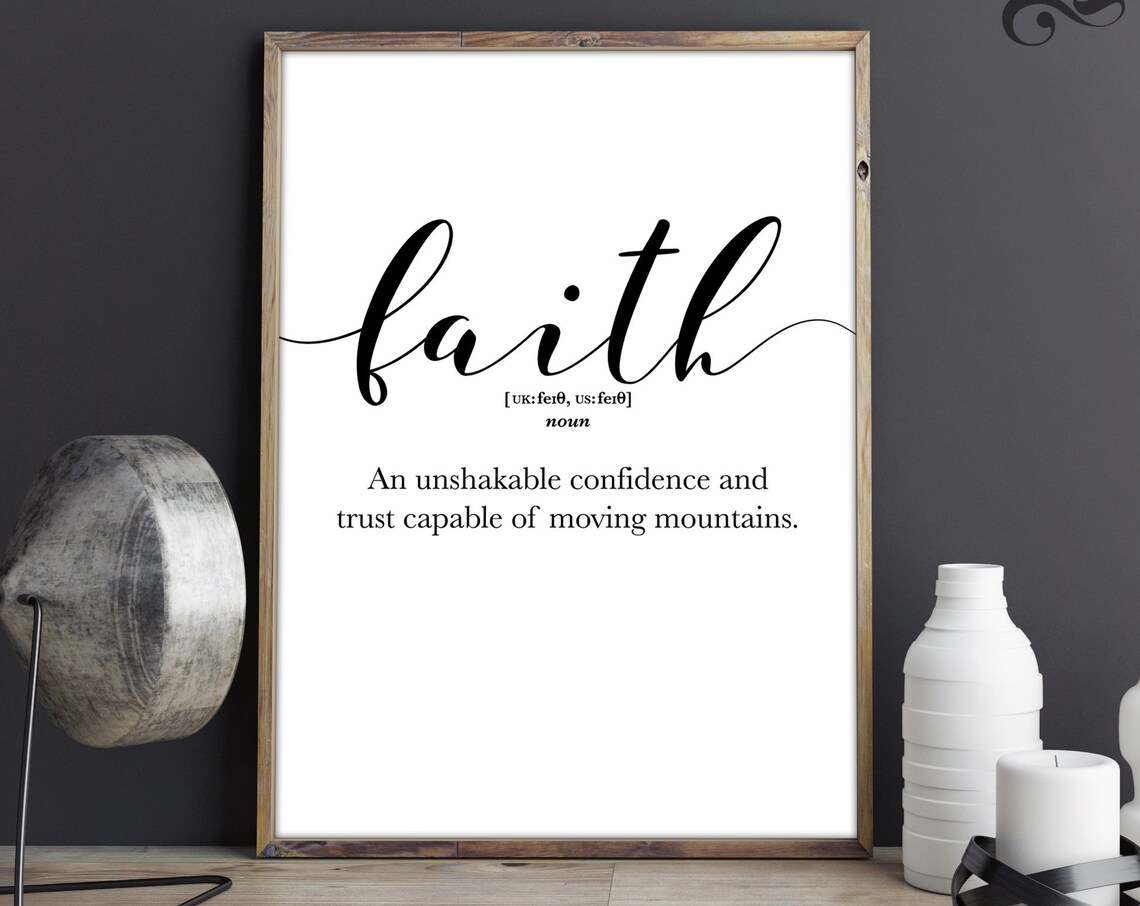 Faith Definition Art Print, Christian Encouragement - Image 3