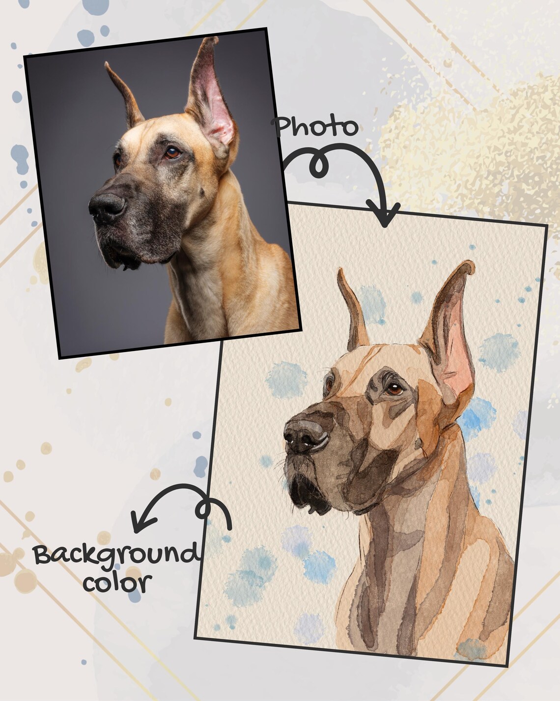Custom Pet Painting, Cat and Dog Portrait Gift - Image 2