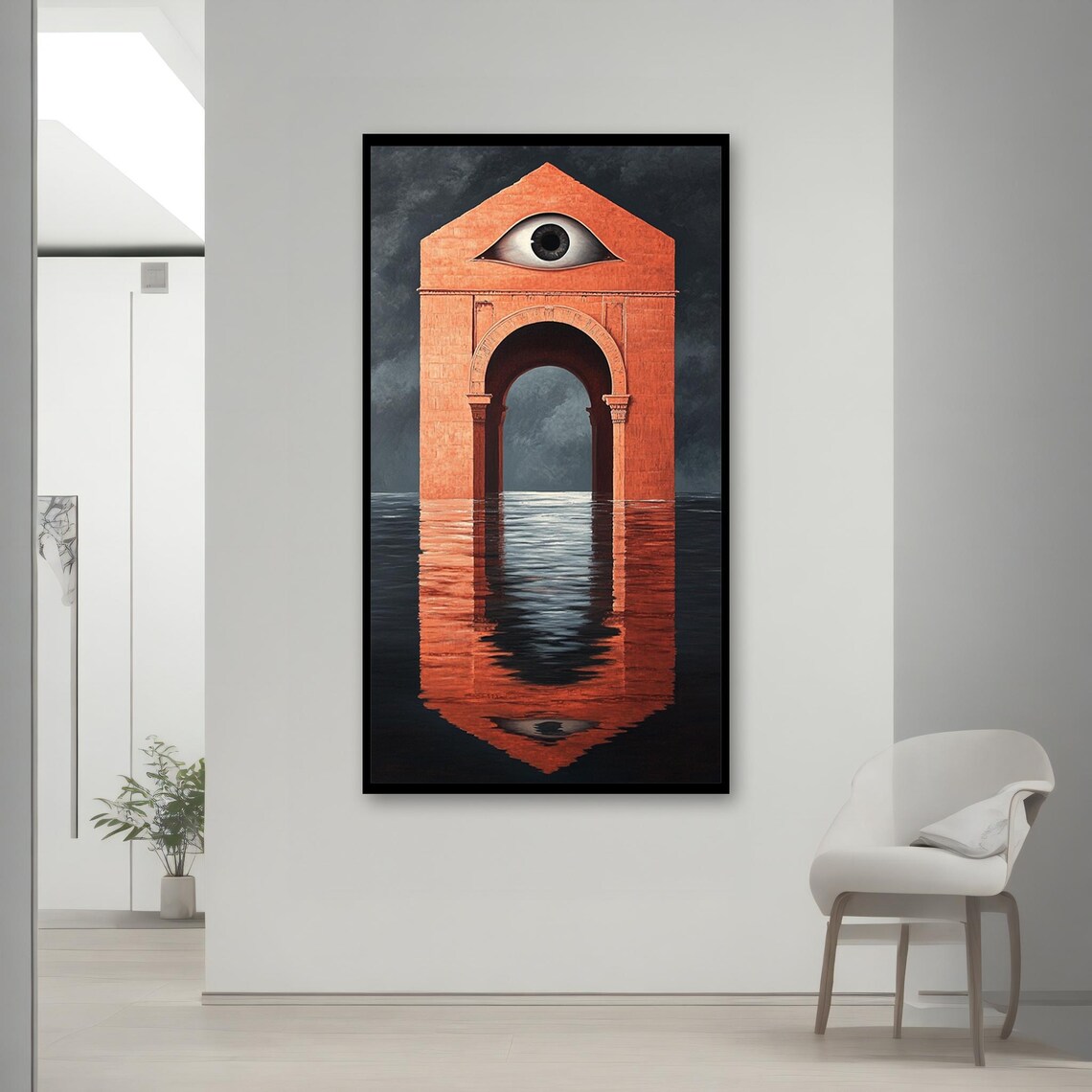 Surreal Eye Arch Painting Mystical Wall Decor Modern Architectural Painting Luxury Decor Abstract Vision Unique Gift - Image 2