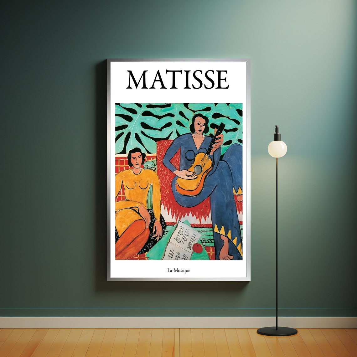Modern Art Painting Henri Matisse Woman Playing Guitar Print Henri Matisse Wall Decor Framed Artwork Expressionism Art Gift - Image 3