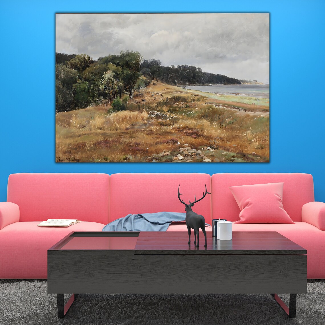 Village House Decor Nature Art Print Ready To Hang Framed Wall Art Housewarming Gift - Image 2