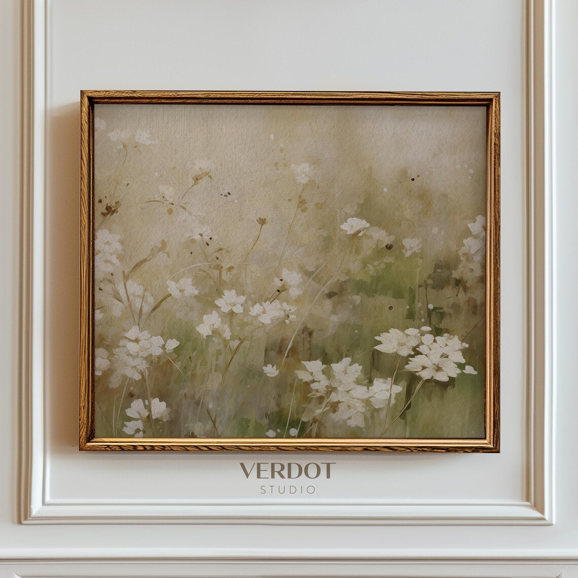 Vintage Spring Wildflower Oil Painting Art Print