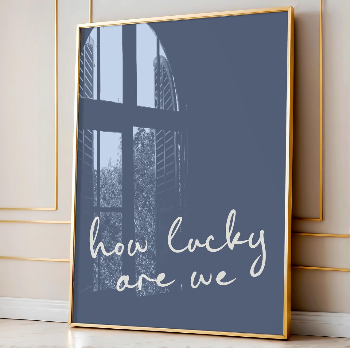 How Lucky Are We Coastal Cowgirl Art Print - Image 2