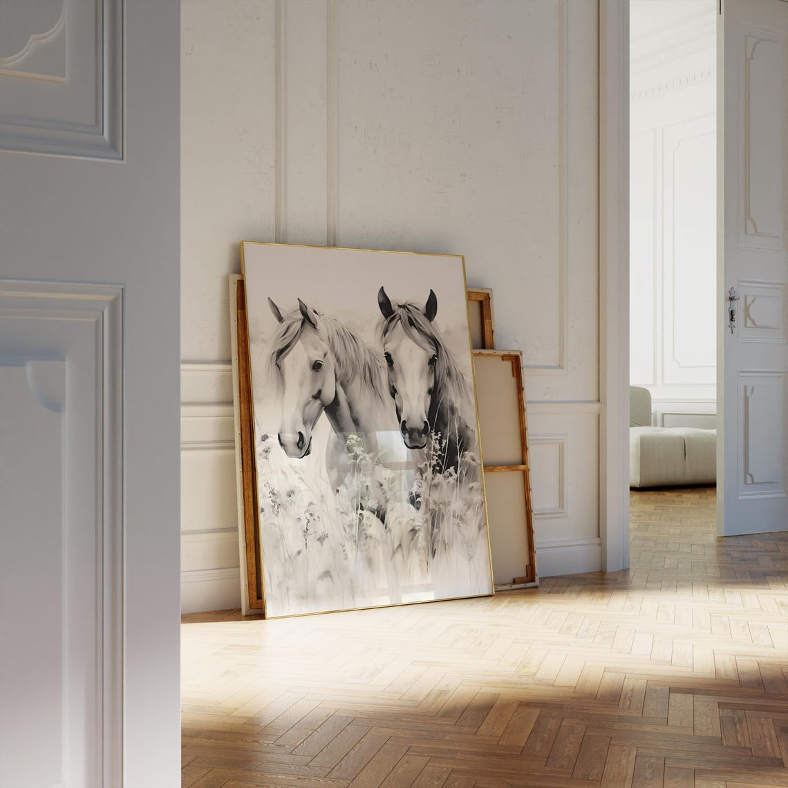Horse Wall Art Print Wildflower Horse Wall Art Print Wild Horses Wall Art Farmhouse Playroom Art Horse Lover Art S045