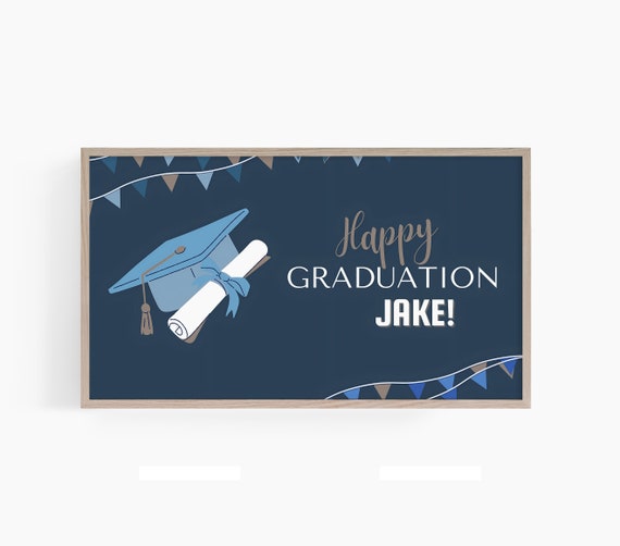 Personalized Frame Tv Art Custom Graduation Frame Tv Art Custom Happy Graduation Frame Tv Art Grad Party Tv Art Graduation Smart Tv