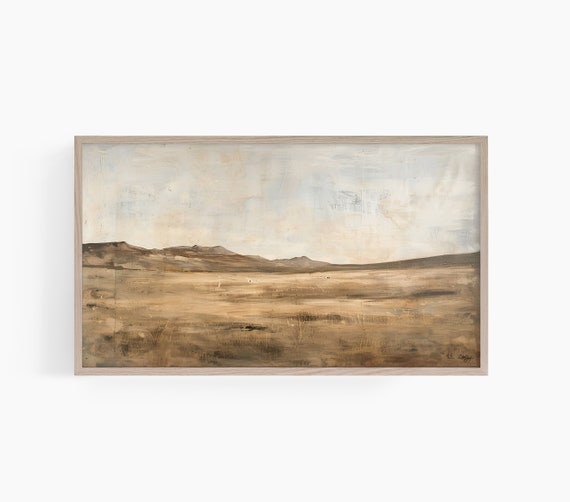 Abstract Landscape Frame Tv Art Frame Tv Art Vintage Scenery Painting Country Farmhouse Landscape Muted Tones Landscape Frame Tv
