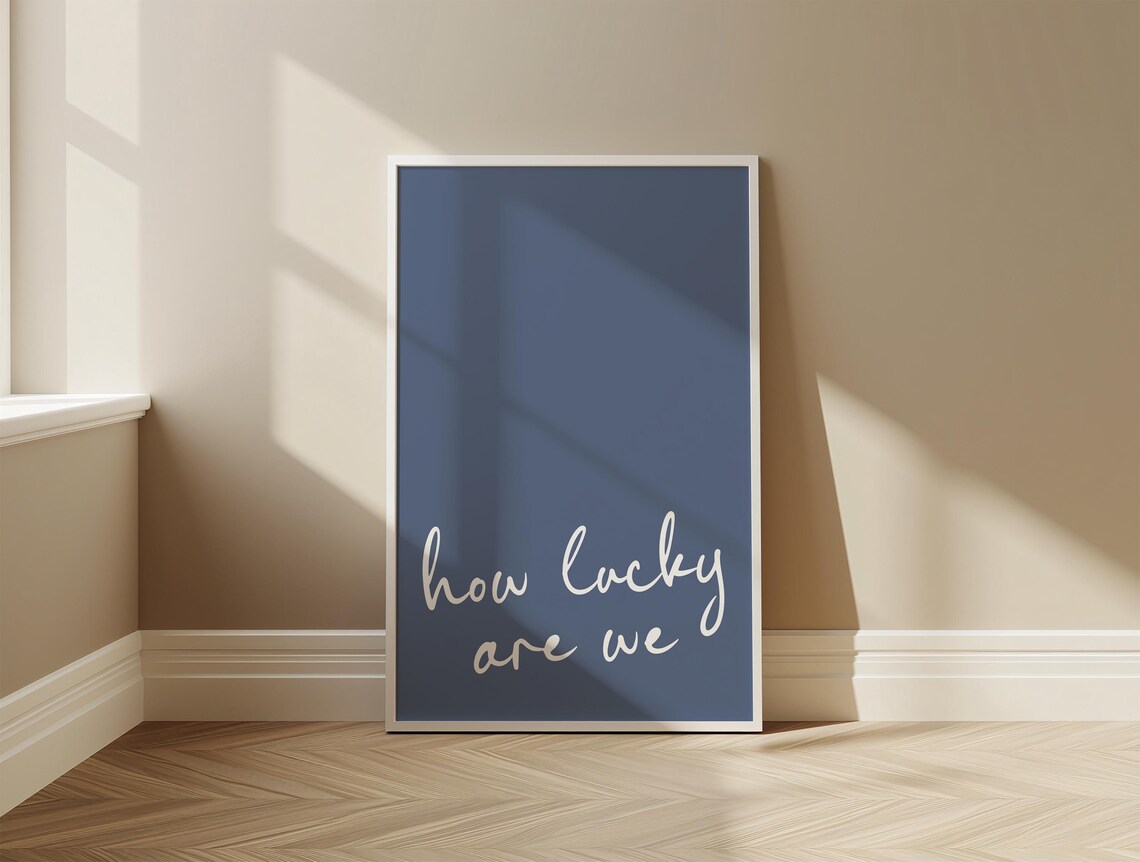 How Lucky Are We Coastal Cowgirl Art Print