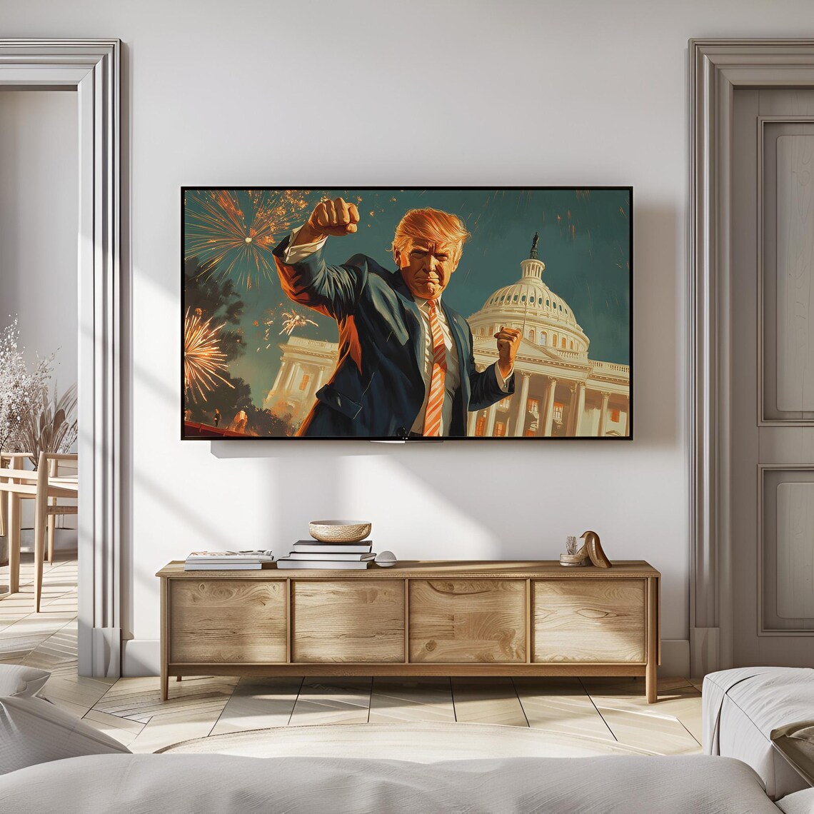 New Year 2025 Trump Celebratory Art New Years Frame Tv Art Frame Tv Art New Years Trump Donald Trump Frame Tv Art T810 - Image 3