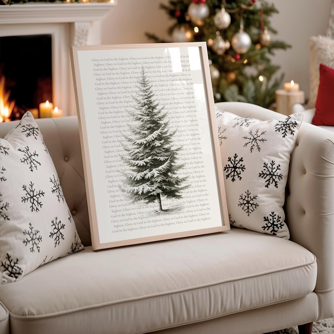 Glory To God In The Highest Christmas Story Print