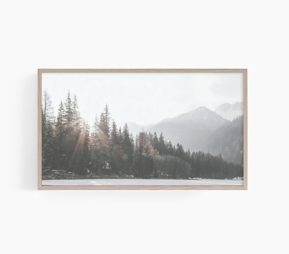 Forest Frame Tv Art Misty Woods Frame Tv Art Print Nature Photograph Frame Tv Art Mountains Frame Tv Art Print T592