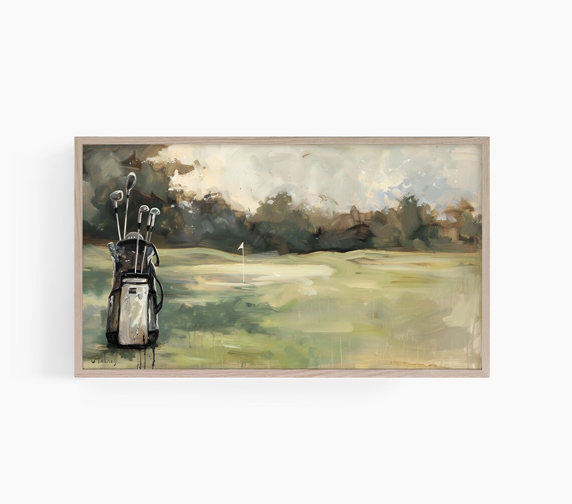 Vintage Golf TV Art, Sports Wall Art Print