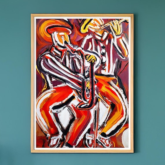 Abstract Jazz Musicians, Expressionist Music Poster