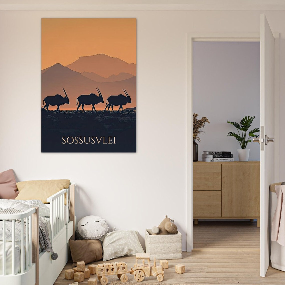 Sossusvlei Namibia Oryx Antelope Sunset Dune Silhouette Poster - Image 4