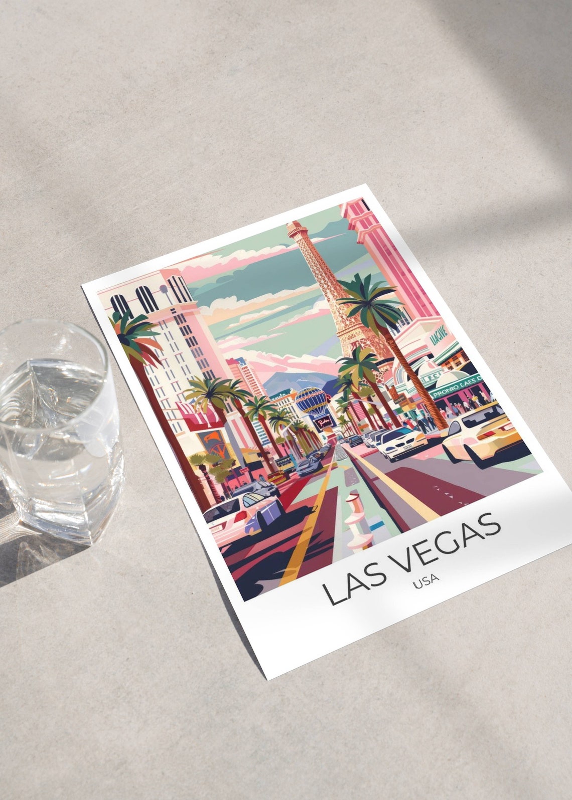 Las Vegas Travel Poster Las Vegas Travel Print Las Vegas Poster Wall Art Las Vegas Vintage Poster Travel Poster Las Vegas Print - Image 2
