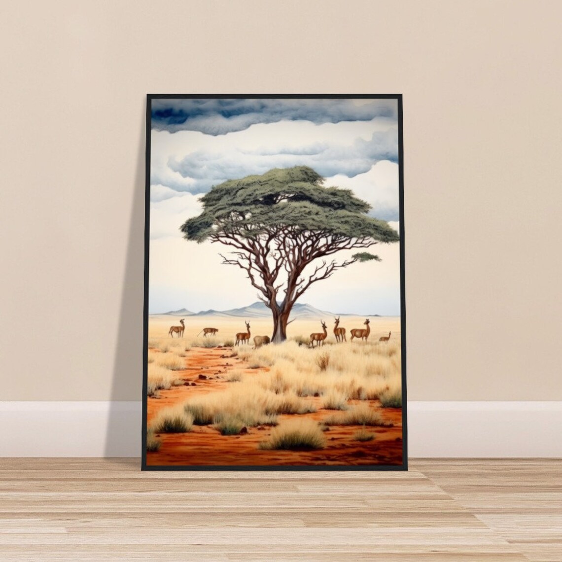 Etosha Namibia Framed Poster Travel Poster Africa Travel Poster Namibia