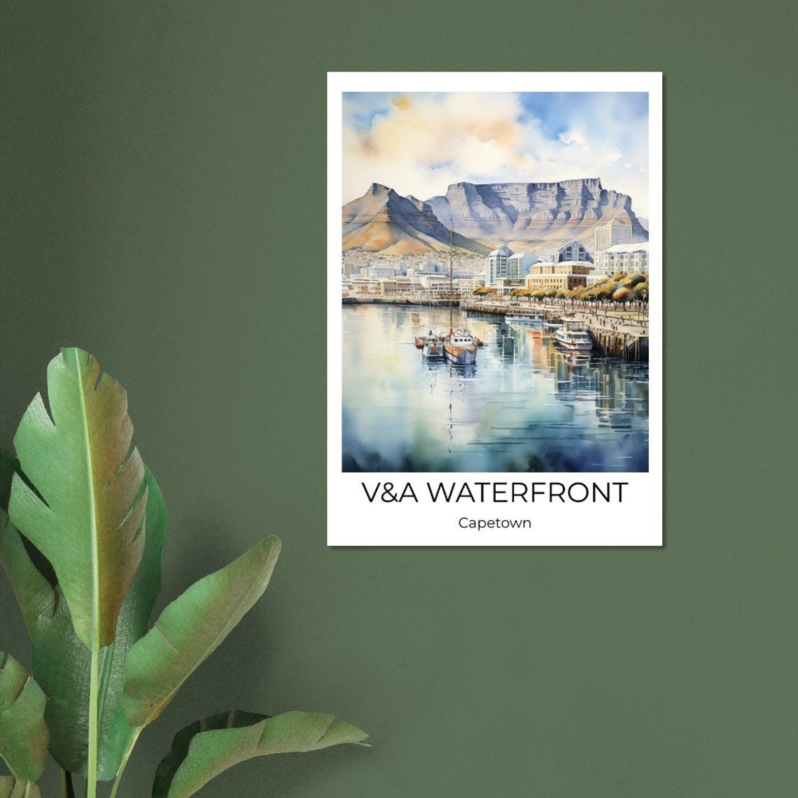 Cape Town V&A Waterfront Table Mountain Harbor Travel Poster - Image 4
