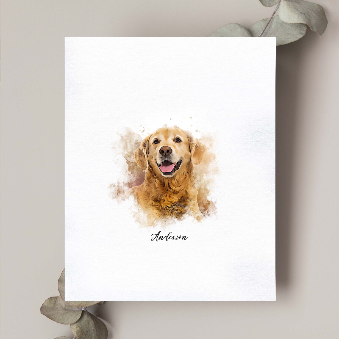 Custom Pet Portrait Pet Memorial Art Print - Image 4