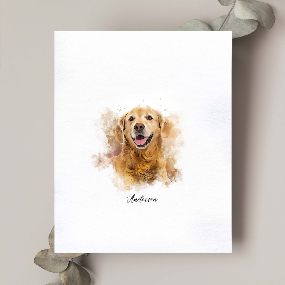Mini Custom Pet Portrait, Pet Art Print - Image 2