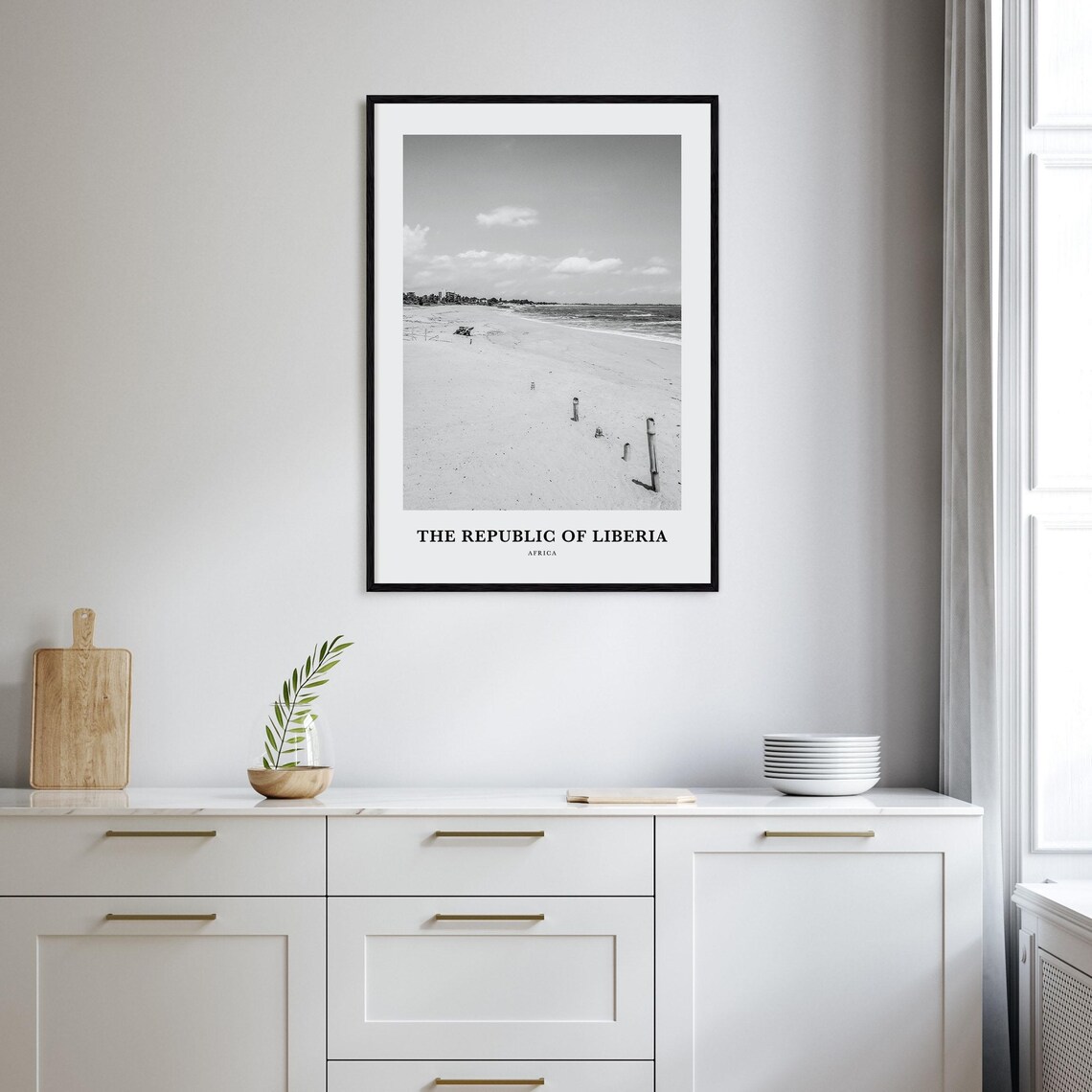 The Republic of Liberia Africa Beach Minimalist Travel Poster - Image 2