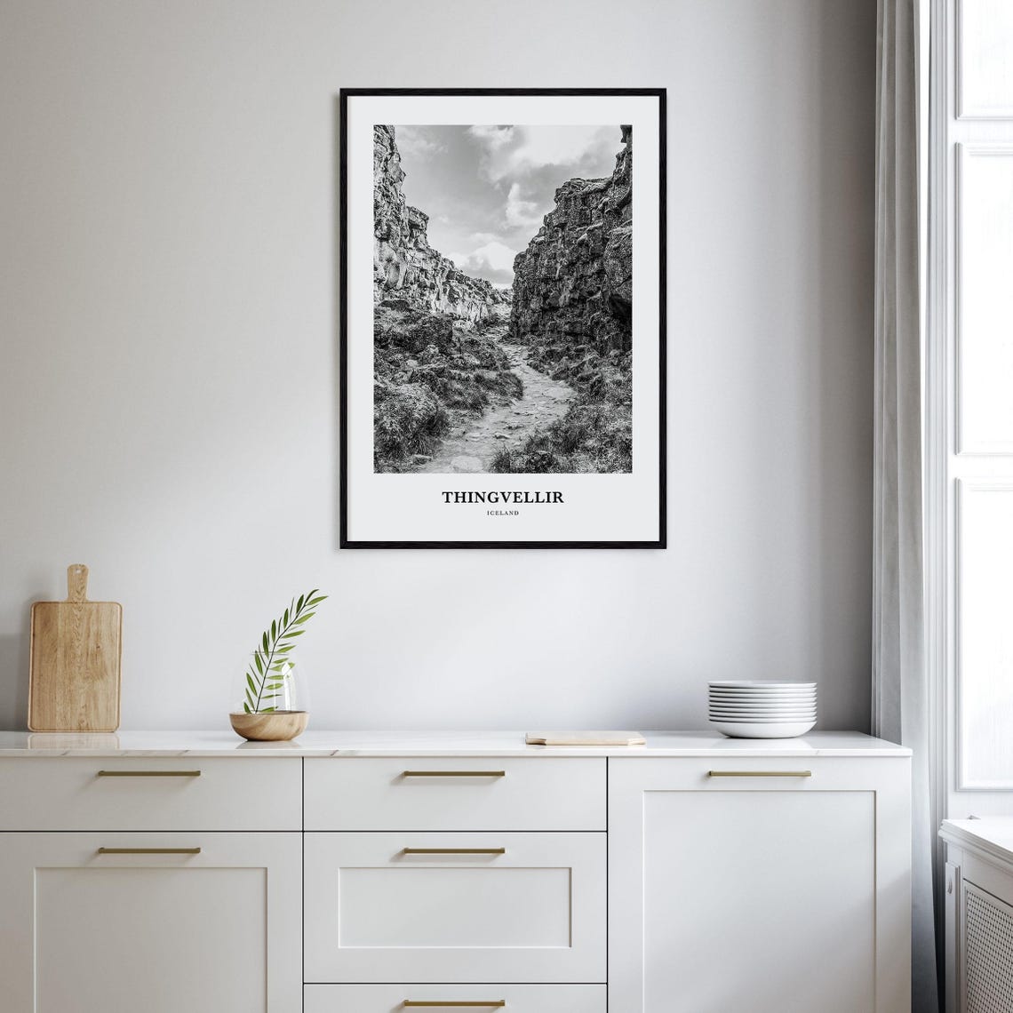 Thingvellir Iceland Almannagja Rift Canyon Rock Walls Trail Poster - Image 2