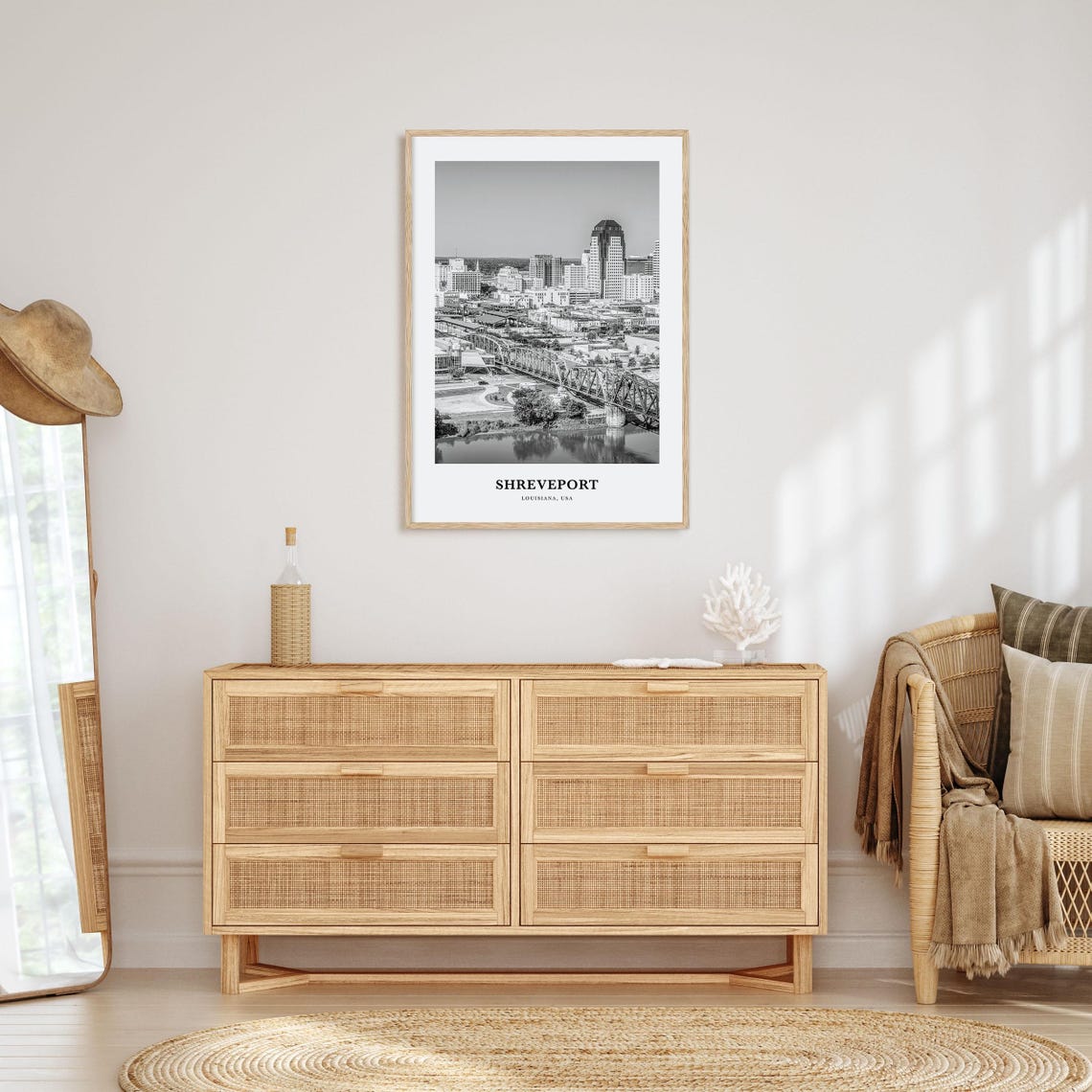 Shreveport Wall Art Shreveport Wall Decor Shreveport Poster Shreveport Home Decor Shreveport Travel Gift Shreveport Travel Print - Image 3