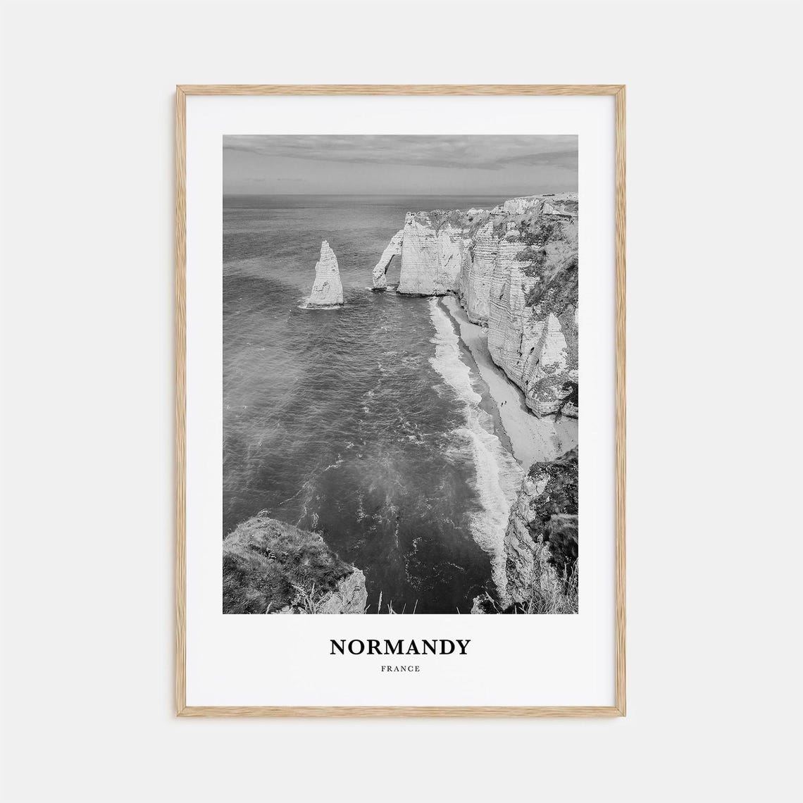 Normandy France Etretat Chalk Cliffs and the Natural Sea Arch Poster