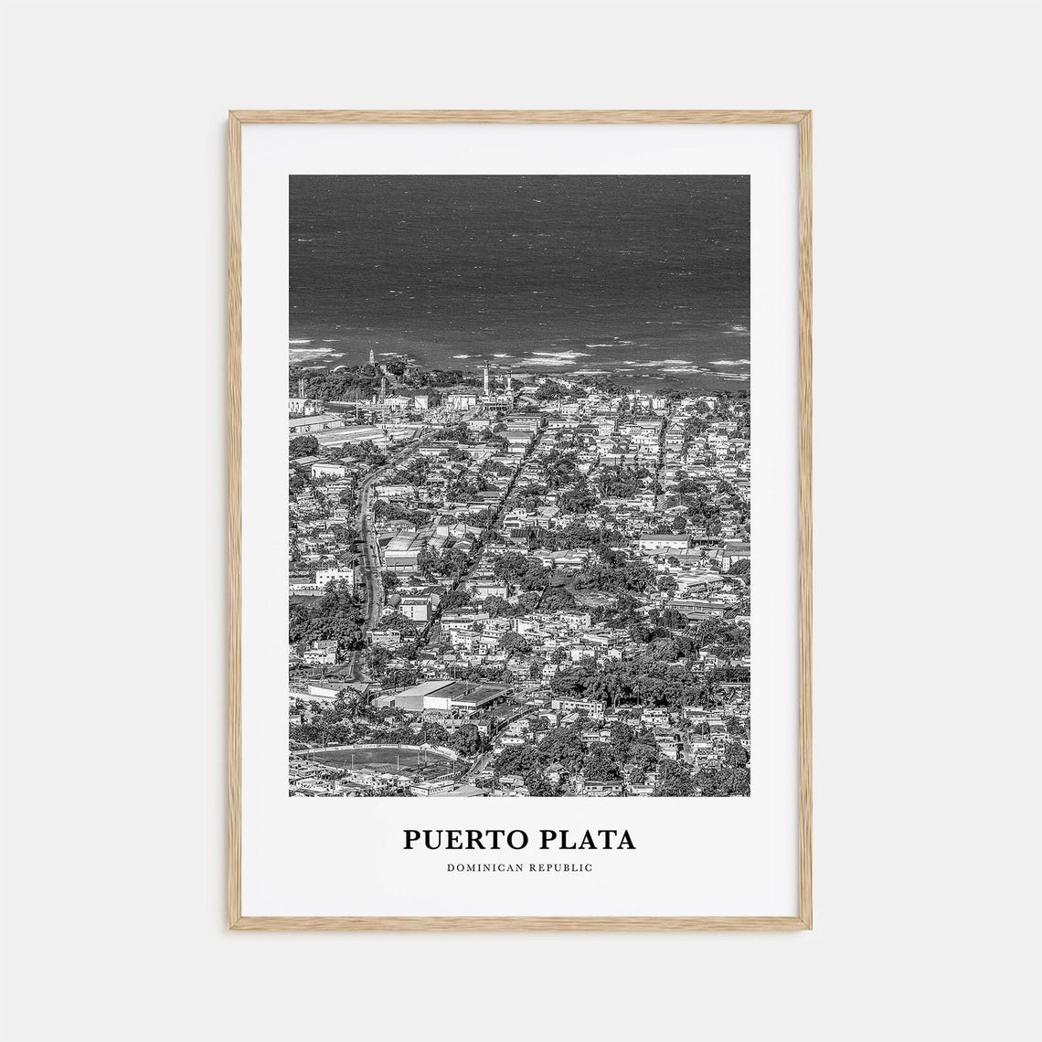 Puerto Plata Dominican Republic Coastal City Aerial View Poster
