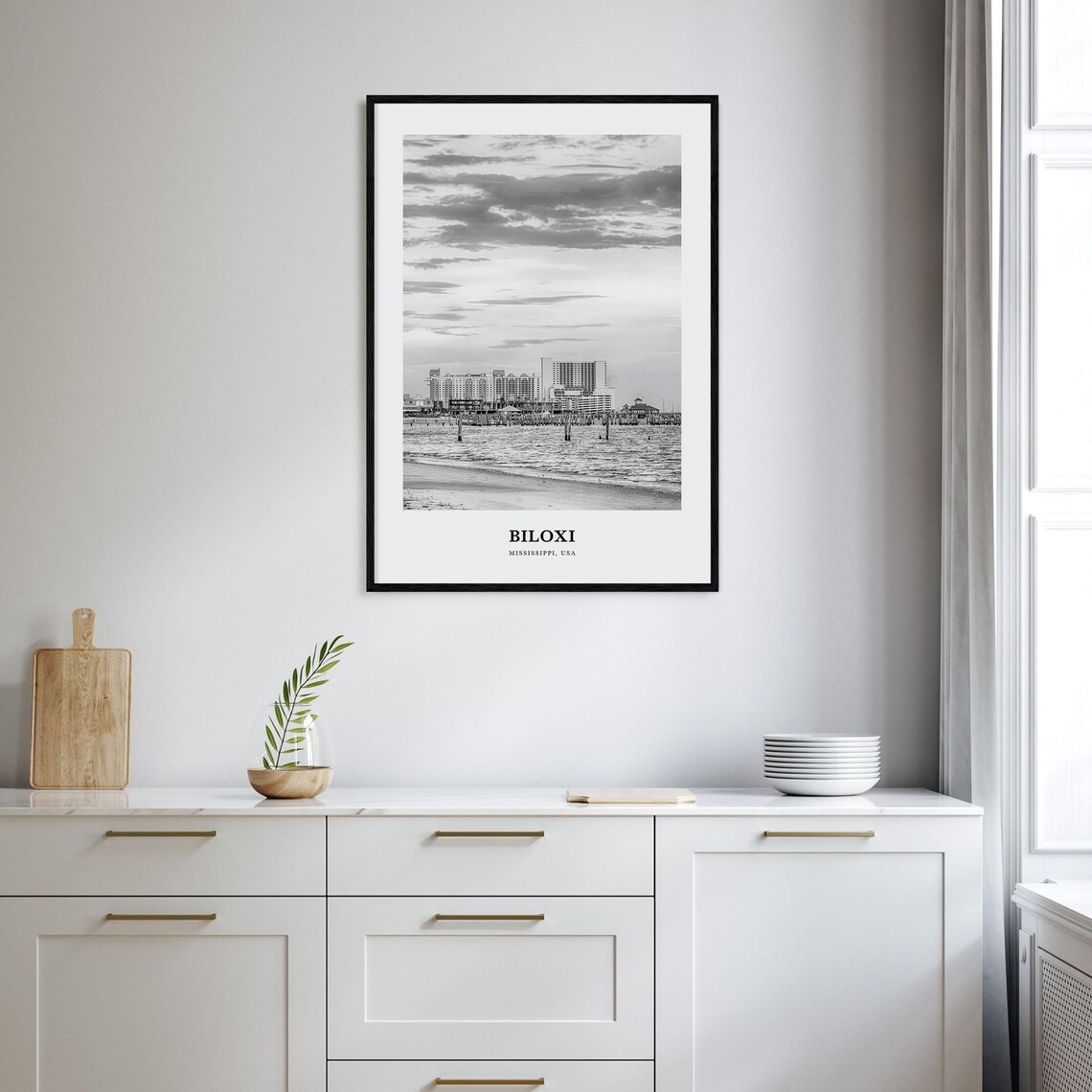Biloxi Mississippi Beachfront Casino Hotels Ocean View Art Poster - Image 2