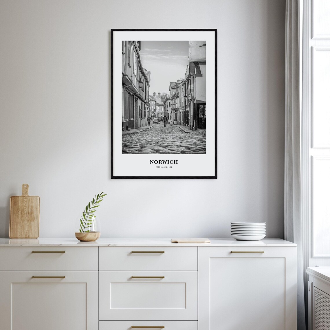 Norwich England Cobbled Elm Hill Historic Old Town Street Poster - Image 2